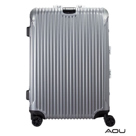 AOU 極速致美系列愛 買 宅配高端鋁框箱 25吋 獨創PC防刮專利設計飛機輪旅行箱 (銀河灰) 90-020B