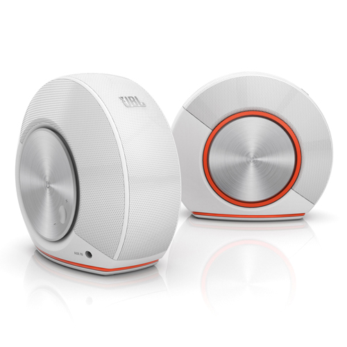 JBL - PEBBLES 兩件式電腦多媒體喇叭 - 水樣白 JBL - PEBBLES 兩件式電腦多媒體喇叭 - 水樣白