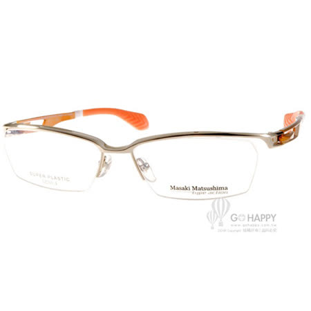 【真心勸敗】gohappy線上購物Masaki Matsushima眼鏡 簡約沉穩眉框款(金-橘) #MFS106 C01評價如何愛 買 電池 回收