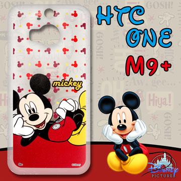 迪士尼授權正版HTC One M9 Plus ／M9+ 透明軟式手機殼(悠閒米奇)
