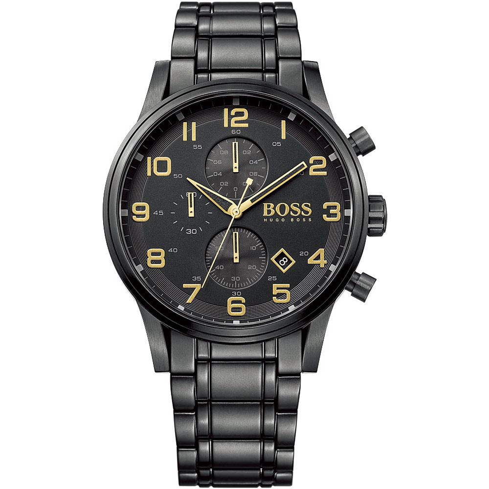 Hugo Boss 未來飛行員計時系列腕錶-黑／44mm H1513275