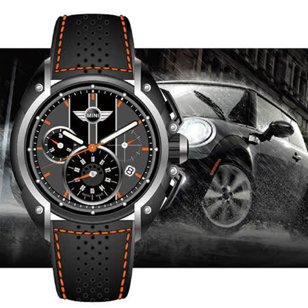【部落客推薦】gohappy 購物網MINI Swiss Watches 時尚跑車儀錶板造型個性皮帶腕錶- 45mm/MINI-25價格大 遠 百 幾 點 開