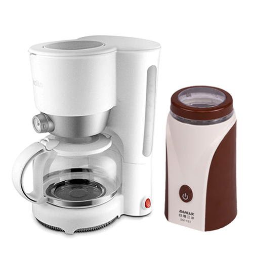 歌林Kolin-10人份可調濃淡咖啡機KCO-MN703S+三洋-磨豆機SIM-153