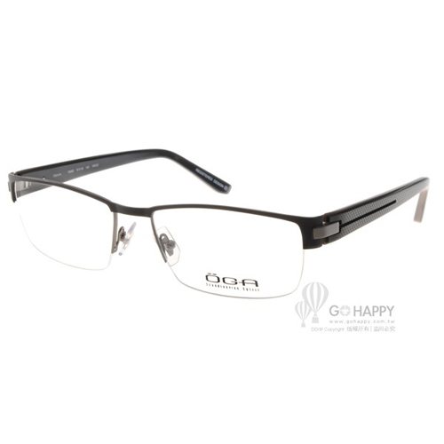 OGA眼鏡 紳士眉框款(霧黑) #OGA7408O NN032