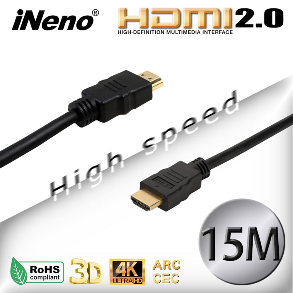 iNeno HDMI High Speed 超高畫質圓形傳輸線 2.0版 15M