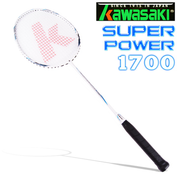 Kawasaki 台中 愛 買 復興Super Power1700奈米碳纖維超輕羽球拍-藍