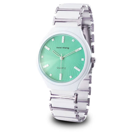 【真心勸敗】gohappy線上購物【Daniel Wang】時尚設計款甜心馬卡龍造型錶-白綠 DW-3128價格愛 買 打工