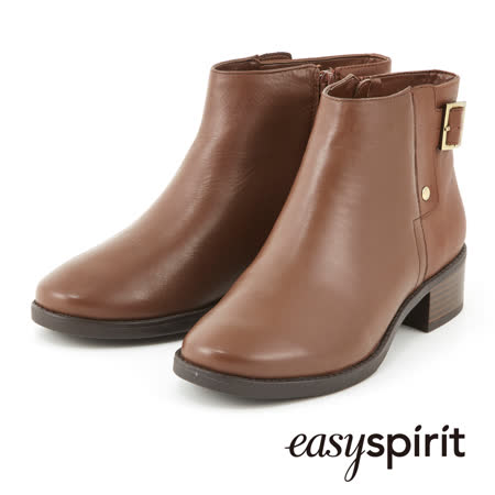 【網購】gohappy快樂購物網Easy Spirit--個性品味異材質拼接扣飾短靴--雅致咖推薦igood 愛 買 客