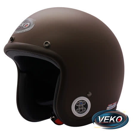 VEKO藍芽4.0立體聲復古安全帽(BTS-C1消光www gohappy咖啡)