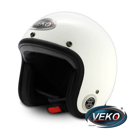 VEKO藍芽4.雙 和 sogo0立體聲復古安全帽(BTS-C2珠光白)