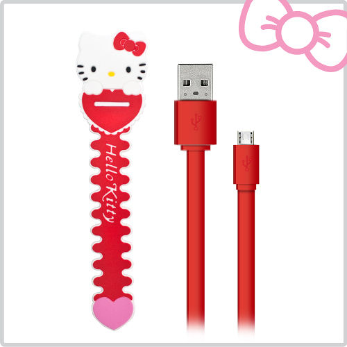 【優惠首選】Hello Kitty 數位傳輸充電線 USB 2.0 紅 (KT-CB01RR)
