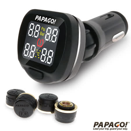 PAPAGO TireSafe S2行車記錄器 wifi0E獨立型胎外式胎壓偵測器(兩年保固)