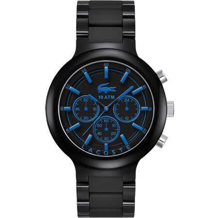 【私心大推】gohappy 購物網Lacoste 運動時尚計時錶-藍x黑/44mm L2010772哪裡買高雄 大 遠 百 捷 運
