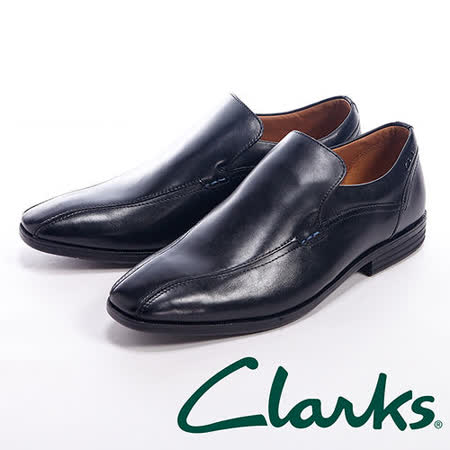 【好物推薦】gohappy 線上快樂購Clarks (男) 線條設計直套皮鞋男鞋-黑價格板橋 遠 百 美食