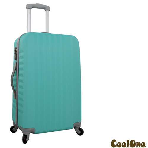 CoolOne 晶彩亮點直條台北 愛 買紋24吋旅行箱(藍色)
