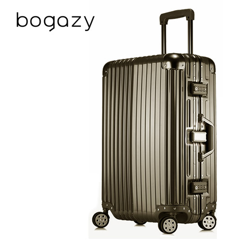 【Bogazy】迷幻森林 29吋鋁框PC鏡面行李台中 大 遠箱(摩卡棕)