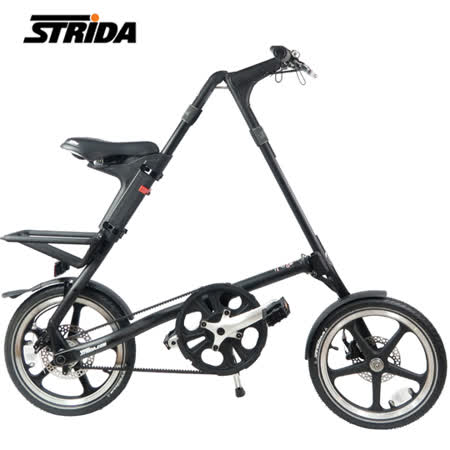 STRiDA 速立達 16吋LT折疊單車(碟剎) 平光黑-年快樂 購 電話度外銷版