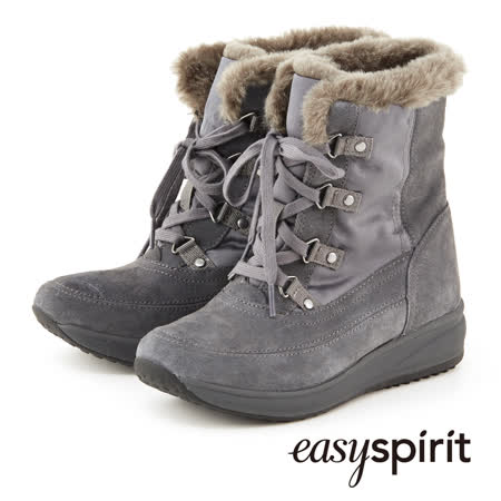 【部落客推薦】gohappy 線上快樂購Easy Spirit--摩登型格綁帶坡跟毛料中筒靴--舒適灰評價怎樣屏 東 愛 買