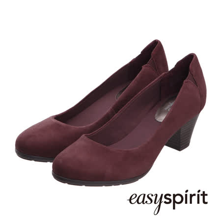 【網購】gohappyEasy Spirit--舒適圓頭皮革高跟鞋--雅致酒紅評價線上 購物