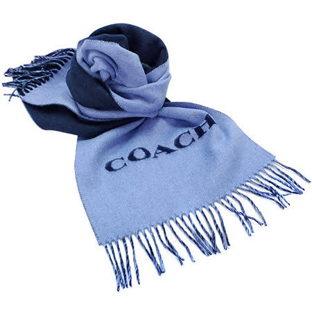 【好物推薦】gohappy 購物網COACH 水藍素面雙色流蘇羊毛保暖長圍巾評價怎樣民生 用品