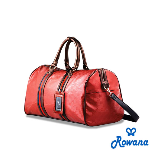 Rowana 經典織帶休閒旅行袋 (艾 買紅色)