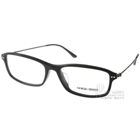 【真心勸敗】gohappy快樂購物網GIORGIO ARMANI眼鏡 簡約小方框款(黑) #GA7083D 5017去哪買台灣 百貨 公司