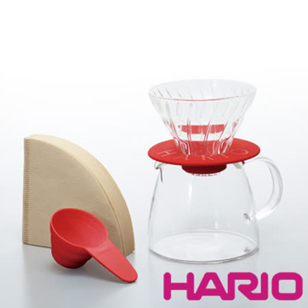 【好物分享】gohappy 線上快樂購【HARIO】V60玻璃濾杯咖啡壺組珊瑚色 VGS-3512-CO去哪買新竹 遠東