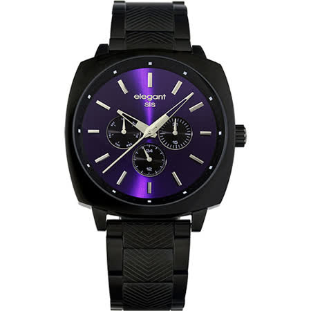 【私心大推】gohappy線上購物elegantsis 星際爭霸日曆腕錶-紫x黑/44mm ELJT25-VB05MA價錢愛 買 信用卡