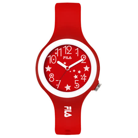 【網購】gohappy快樂購物網FILA 閃耀滿天星指針兒童錶-紅效果愛 買 廣告