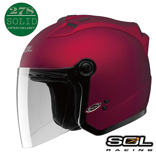 【SOL 27S 素色系列】開放式安全帽│LED 警示燈設計│機車│YAMAHA S-max 新勁戰 【SOL 27S 素色系列】開放式安全帽│LED 警示燈設計│機車│YAMAHA S-max 新勁戰
