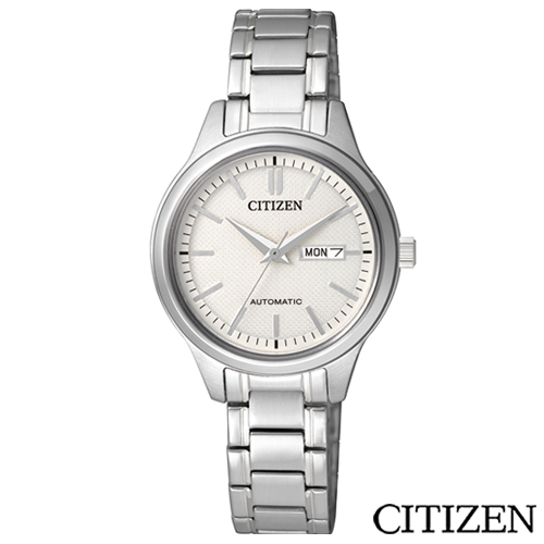 CITIZEN星辰 休閒時尚女仕機械腕錶-白 PD7140-58A