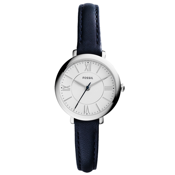 FOSSIL 網羅質感時尚腕錶-銀框深藍-小
