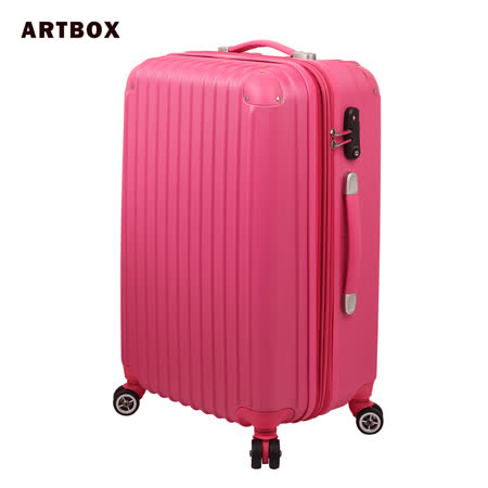 【ARTBOX】迷戀經典 - 24吋ABS可加大硬殼行李箱/登機箱(台中 愛 買 吉安玫紅)