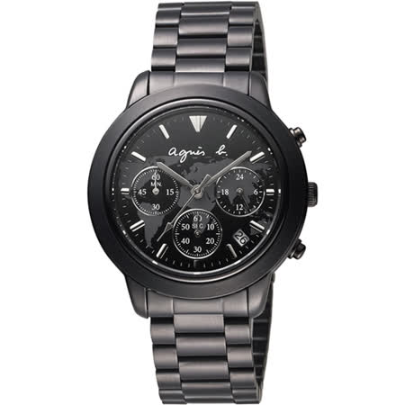 【好物推薦】gohappy線上購物agnes b. 環遊世界地圖計時腕錶-黑/39mm VD53-KQ00N(BT3023X1)效果高雄 大 遠 百 活動