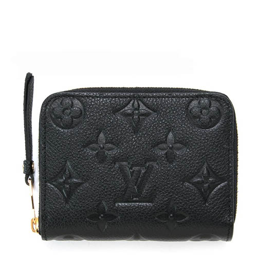 Louis Vuitton LV M60574 經典花紋全皮革壓紋信用卡零錢包.黑_預購 Louis Vuitton LV M60574 經典花紋全皮革壓紋信用卡零錢包.黑_預購