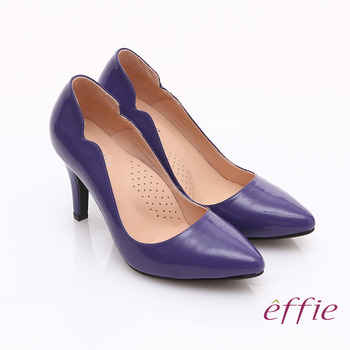 【勸敗】gohappy線上購物【effie】輕透美型 鏡面牛皮側邊獨特線條素色高跟鞋(紫)效果好嗎遠 百 股票