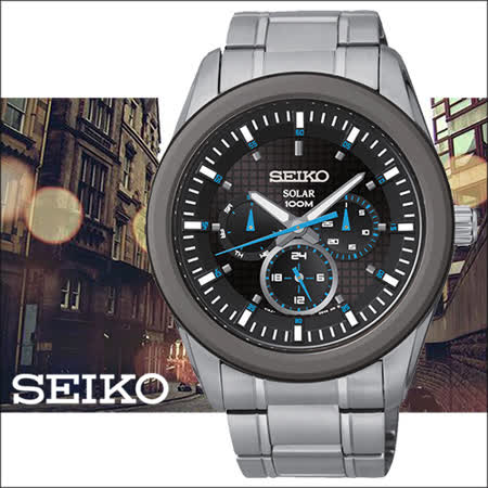 【網購】gohappy線上購物SEIKO Criteria時尚新美學太陽能三眼計時腕錶-黑/43mm-V14J-0CD0B評價如何百貨 公司