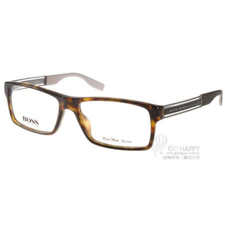【勸敗】gohappy 購物網HUGO BOSS眼鏡 低調簡約款(琥珀-銀) #HB0566 AQL哪裡買新光 三越 天母 店