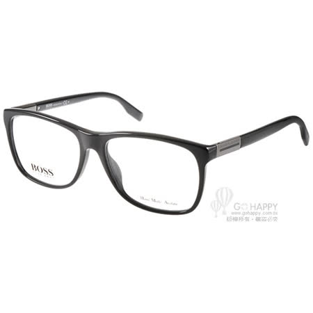 【部落客推薦】gohappyHUGO BOSS眼鏡 簡約沉穩款(黑) #HB0557 807價格高雄 遠 百 美食