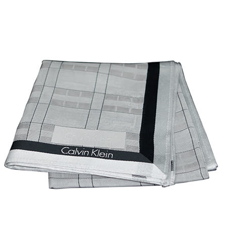【好物分享】gohappy 線上快樂購CALVIN KLEIN  CK格紋方型帕領巾(銀灰色)評價遠東 週年 慶