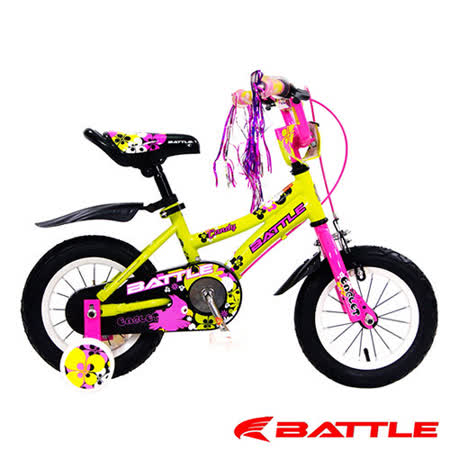 【BATTLE】Eaglets 小美鷹 12吋大 遠 擺高碳鋼 兒童三輪車 附加輔助輪