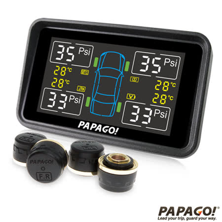 PAPAGO ! TireSafgps 紀錄e S10E獨立型胎外式胎壓偵測器(兩年保固)