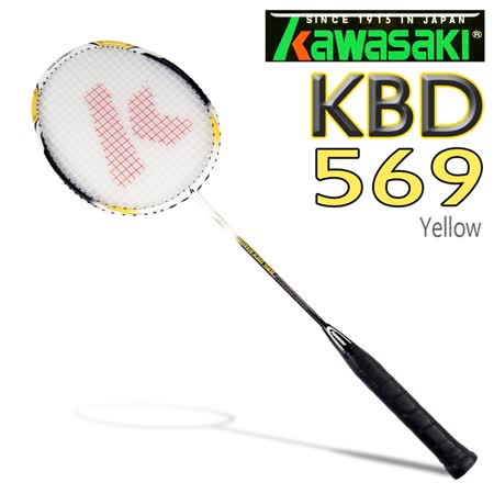 大 立 百貨Kawasaki KBD569 POWER TOUR 全碳穿線羽球拍-黃