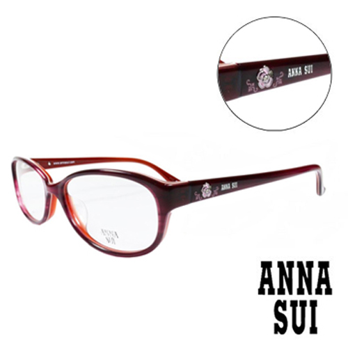 ANNA SUI 經典薔薇造型眼鏡(紅色)AS620-209