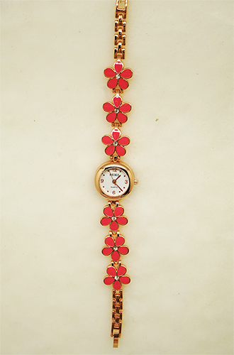 花戀飾品淑女鍊錶-桃花鑲鑽錶