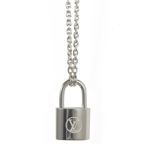 Louis Vuitton LV Q93559 Silver Lockit 限量經典LOGO鎖頭純銀吊墜.銀_現貨
