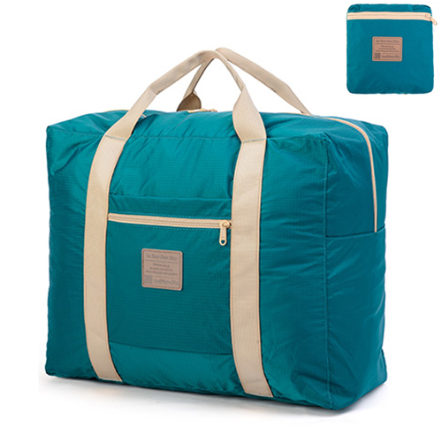 PUSH! 戶外休閒用品可折疊便攜式 旅行包 萬用旅行袋 提袋 收納袋35升(L)P88-2孔雀綠