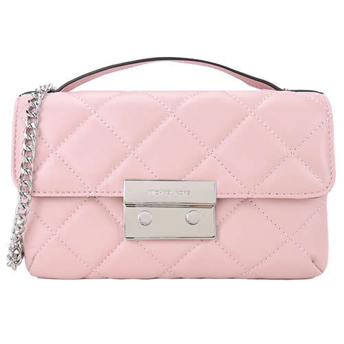 MICHAEL KORS SLOAN 菱格全皮鍊帶斜背包(粉膚) MICHAEL KORS SLOAN 菱格全皮鍊帶斜背包(粉膚)