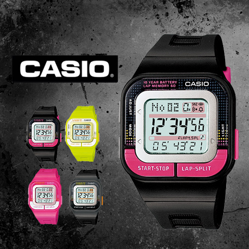 CASIO 卡西歐 運動甜心女性專屬慢跑專用運動腕錶-SDB-100-1B/桃紅/跑步/慢跑 CASIO 卡西歐 運動甜心女性專屬慢跑專用運動腕錶-SDB-100-1B/桃紅/跑步/慢跑