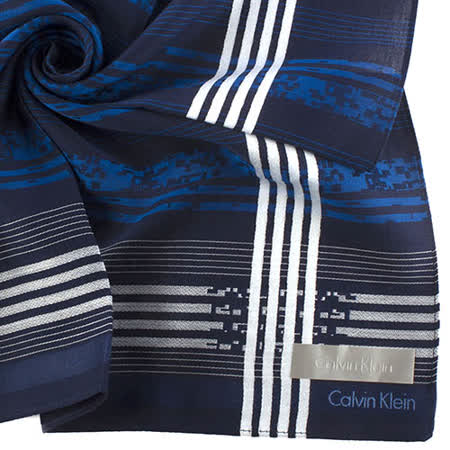【網購】gohappy快樂購Calvin Klein 時尚矩形概念紳士純棉帕巾(藍色)好用嗎遠東 sogo